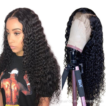 Water Wave Hd Full Lace Front Human Hair Wig For Black Women Raw Brazilian Virgin Human Hair 13x6 Transparent Lace Frontal Wig